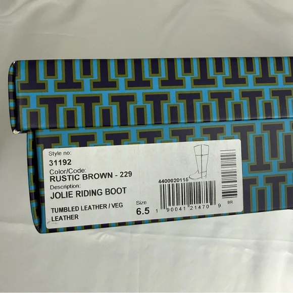 TORY BURCH Boots Brown Leather Tall Jolie Riding Boots 6.5 - Picture 2 of 14